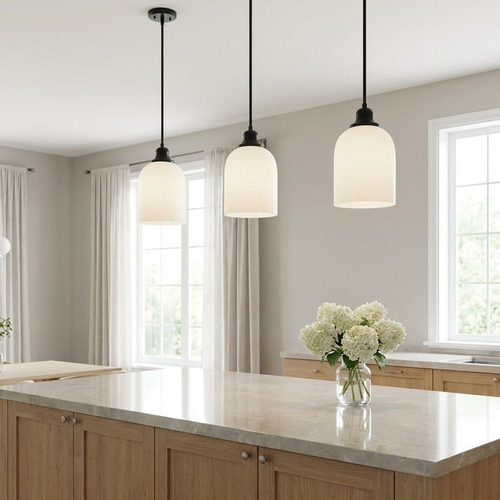 Generation Lighting - GLP1941MBK - One Light Pendant - Neblina - Midnight Black