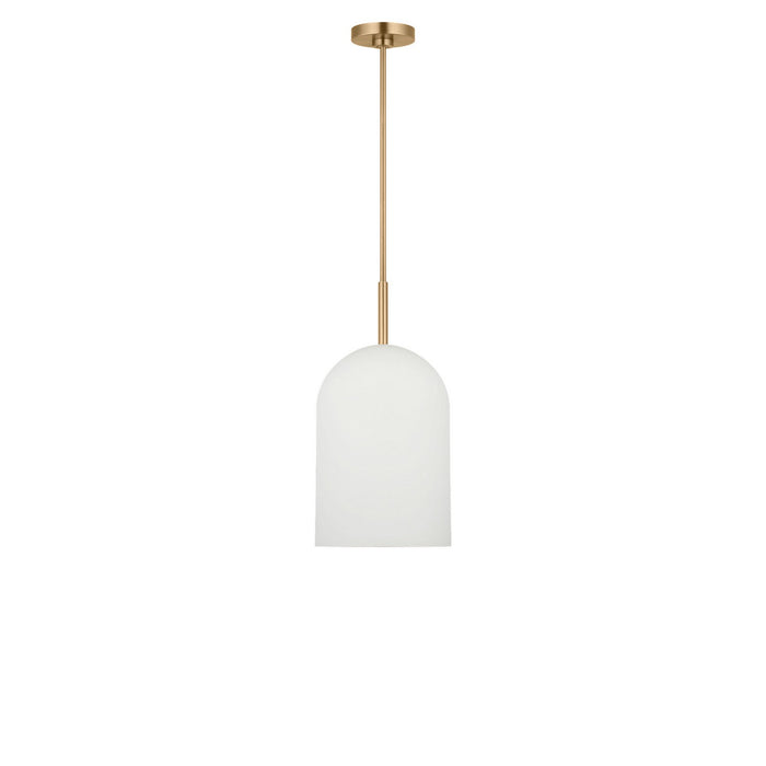 Generation Lighting - GLP1941SB - One Light Pendant - Neblina - Satin Brass