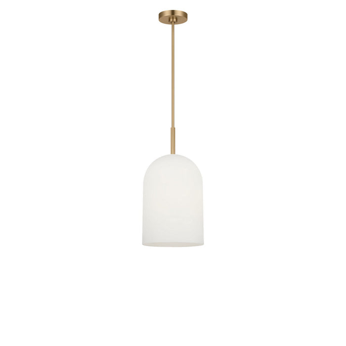 Generation Lighting - GLP1941SB - One Light Pendant - Neblina - Satin Brass