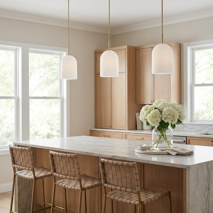 Generation Lighting - GLP1941SB - One Light Pendant - Neblina - Satin Brass