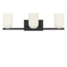 Generation Lighting - GLV1973MBK - Three Light Vanity - Neblina - Midnight Black
