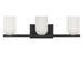 Generation Lighting - GLV1973MBK - Three Light Vanity - Neblina - Midnight Black