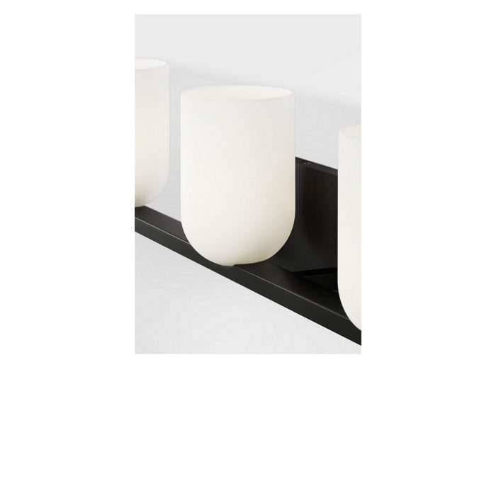 Generation Lighting - GLV1973MBKE - Three Light Vanity - Neblina - Midnight Black