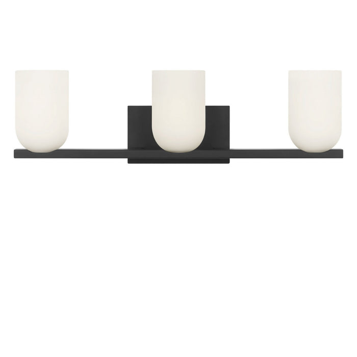 Generation Lighting - GLV1973MBKE - Three Light Vanity - Neblina - Midnight Black