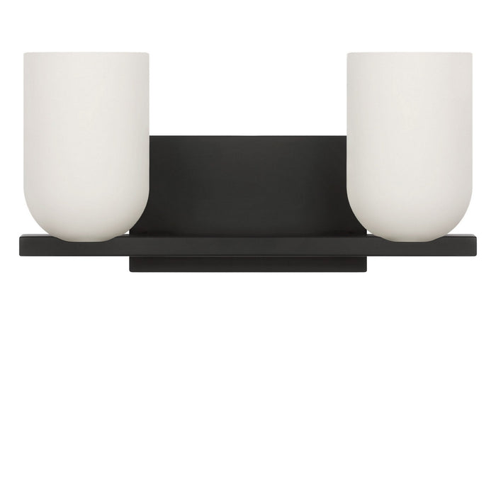 Generation Lighting - GLV1962MBKE - Two Light Vanity - Neblina - Midnight Black