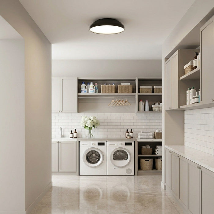 Generation Lighting - GLF1981MBK - LED Flush Mount - Nevado - Midnight Black
