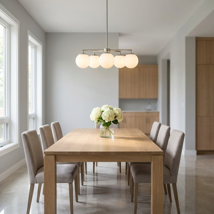 Generation Lighting - GLC1795BNE - Five Light Chandelier - Nube - Brushed Nickel