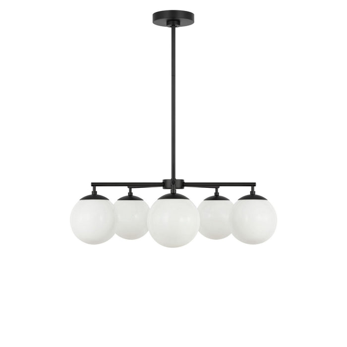 Generation Lighting - GLC1795MBK - Five Light Chandelier - Nube - Midnight Black