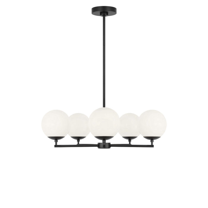 Generation Lighting - GLC1795MBK - Five Light Chandelier - Nube - Midnight Black