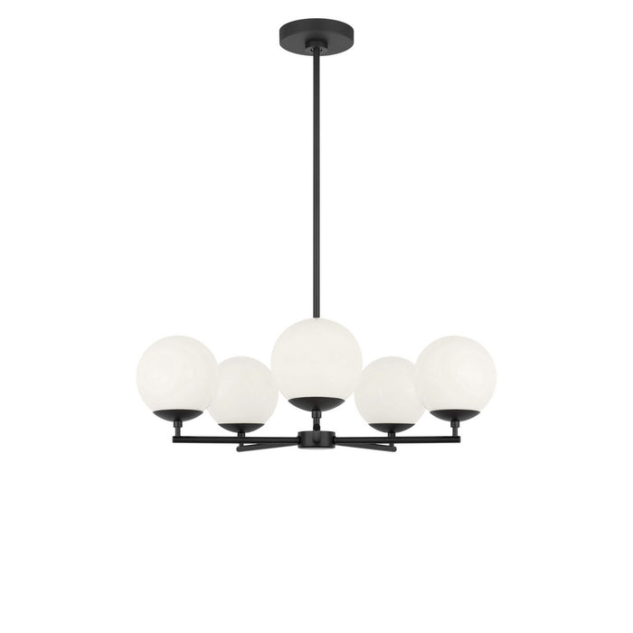 Generation Lighting - GLC1795MBKE - Five Light Chandelier - Nube - Midnight Black