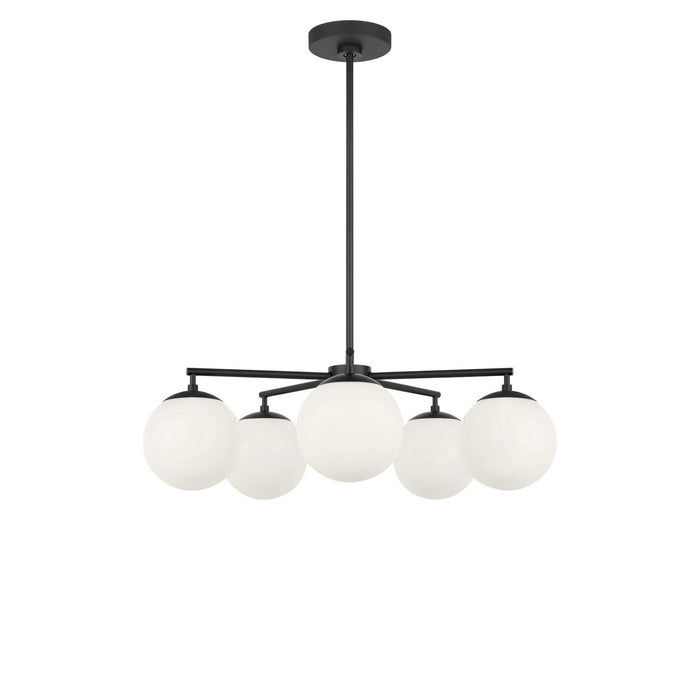 Generation Lighting - GLC1795MBKE - Five Light Chandelier - Nube - Midnight Black