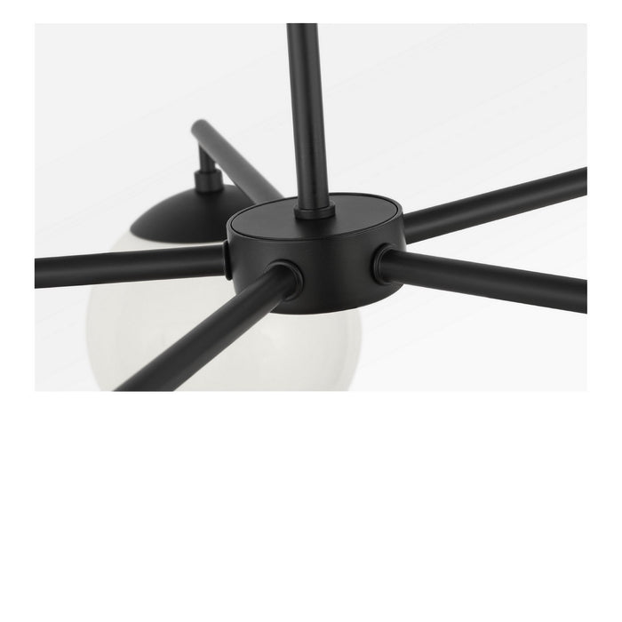 Generation Lighting - GLC1795MBKE - Five Light Chandelier - Nube - Midnight Black