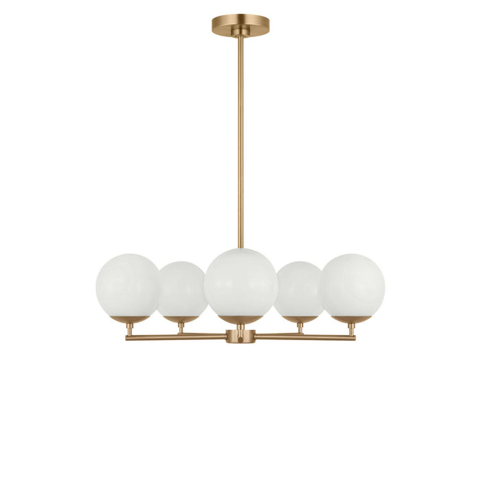 Generation Lighting - GLC1795SB - Five Light Chandelier - Nube - Satin Brass