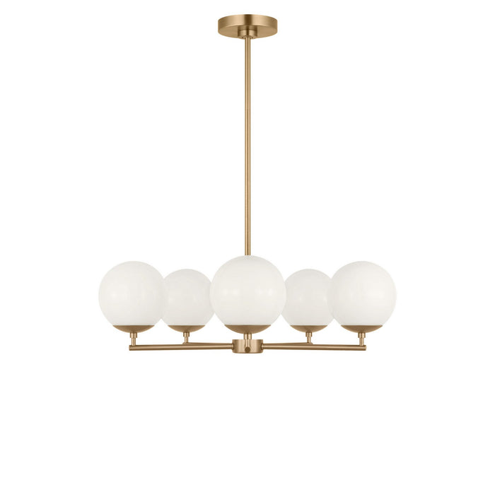Generation Lighting - GLC1795SBE - Five Light Chandelier - Nube - Satin Brass