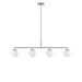 Generation Lighting - GLC1814BN - Four Light Linear Chandelier - Nube - Brushed Nickel