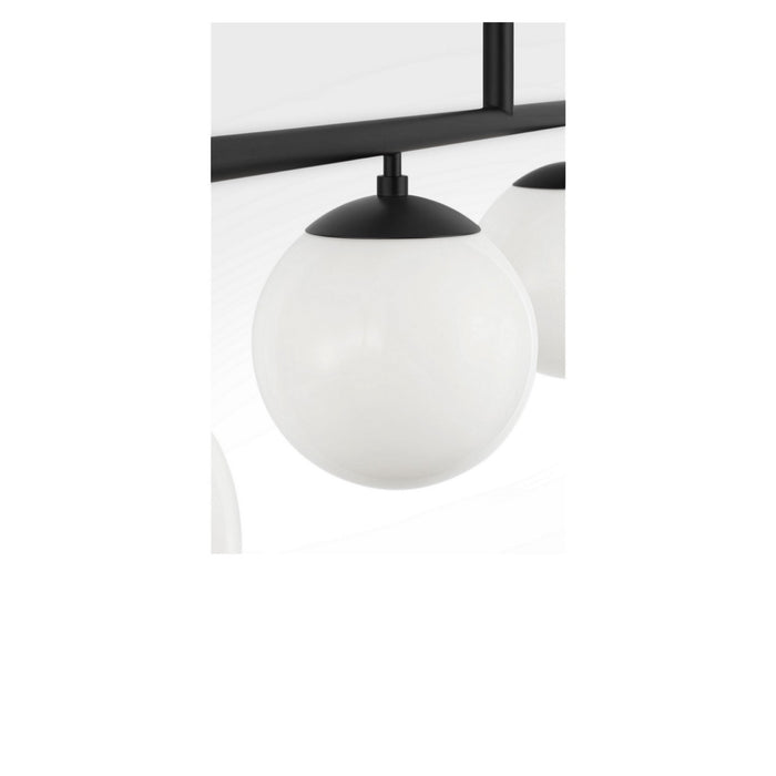 Generation Lighting - GLC1814MBK - Four Light Linear Chandelier - Nube - Midnight Black