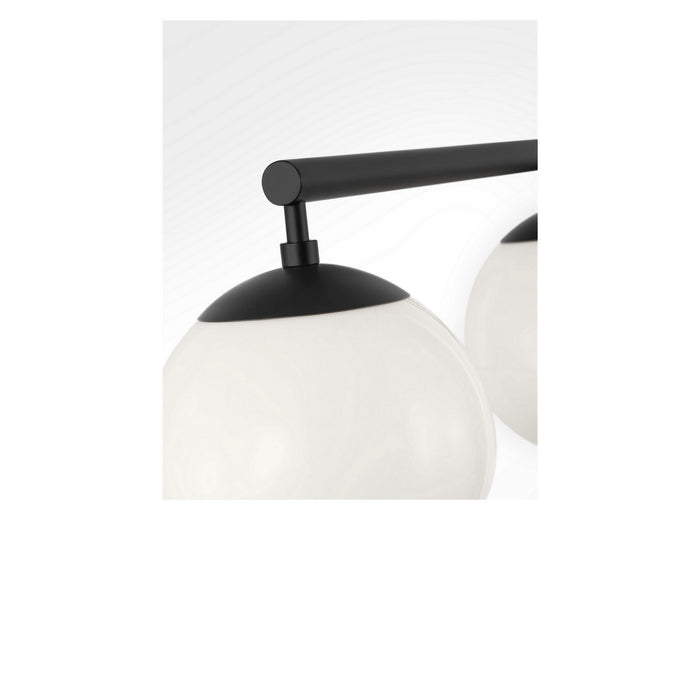 Generation Lighting - GLC1814MBK - Four Light Linear Chandelier - Nube - Midnight Black