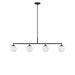 Generation Lighting - GLC1814MBK - Four Light Linear Chandelier - Nube - Midnight Black