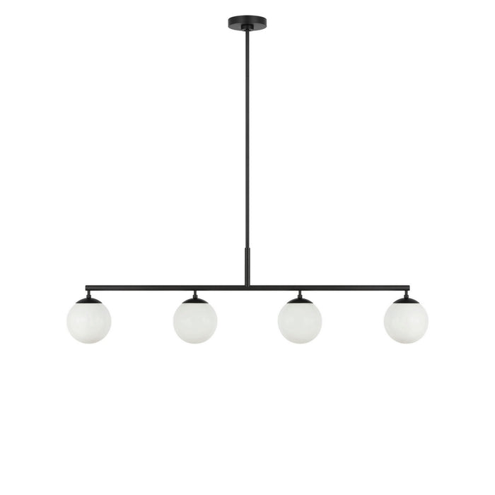 Generation Lighting - GLC1814MBKE - Four Light Linear Chandelier - Nube - Midnight Black