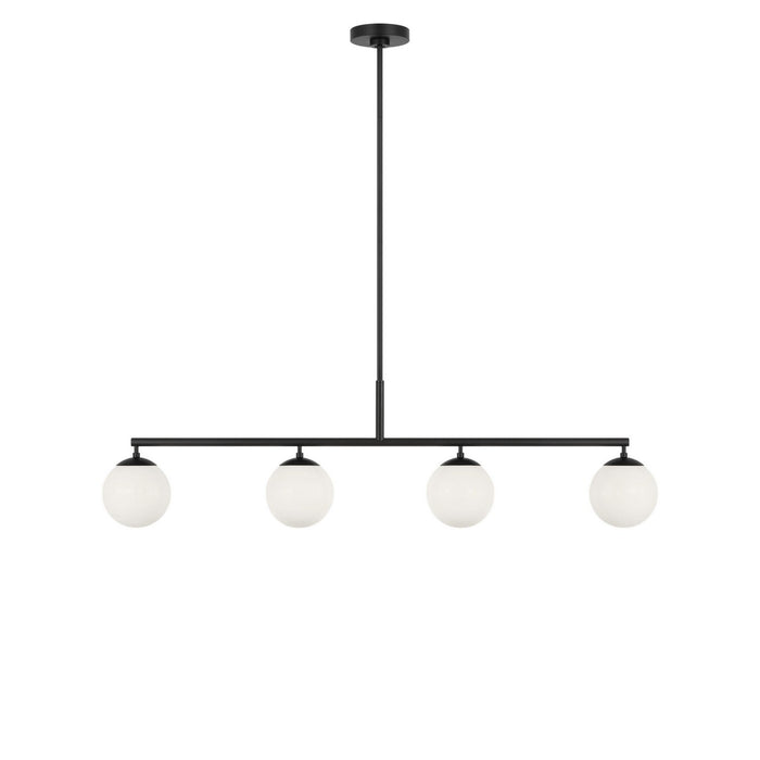 Generation Lighting - GLC1814MBKE - Four Light Linear Chandelier - Nube - Midnight Black