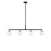 Generation Lighting - GLC1814MBKE - Four Light Linear Chandelier - Nube - Midnight Black