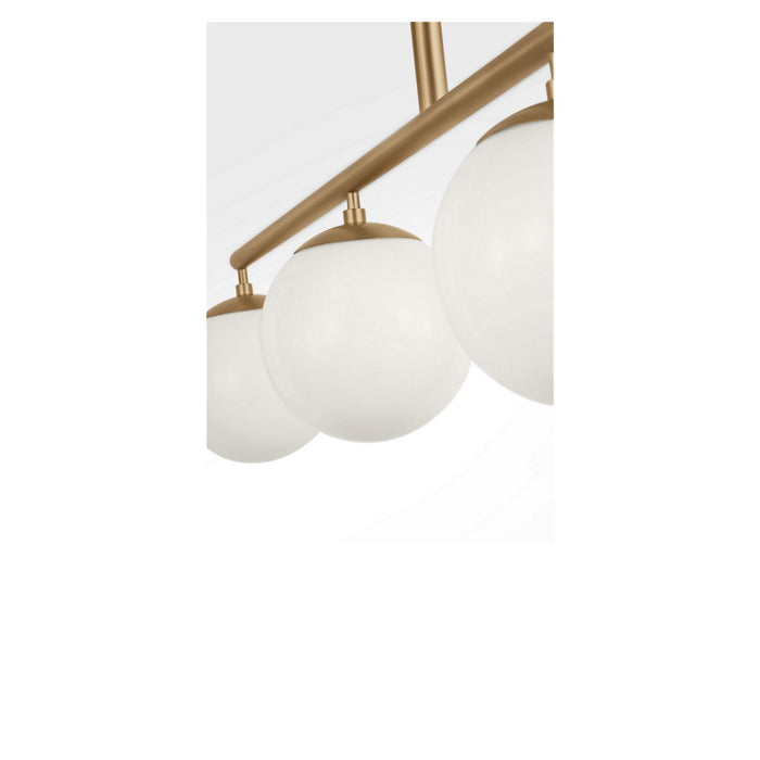 Generation Lighting - GLC1814SBE - Four Light Linear Chandelier - Nube - Satin Brass