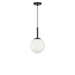 Generation Lighting - GLP1821MBKE - One Light Pendant - Nube - Midnight Black