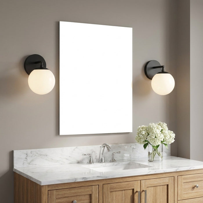 Generation Lighting - GLV1831MBKE - One Light Vanity - Nube - Midnight Black