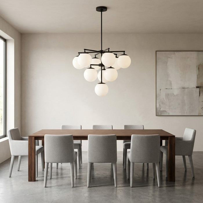 Generation Lighting - GLC18010MBK - Ten Light Chandelier - Nube - Midnight Black