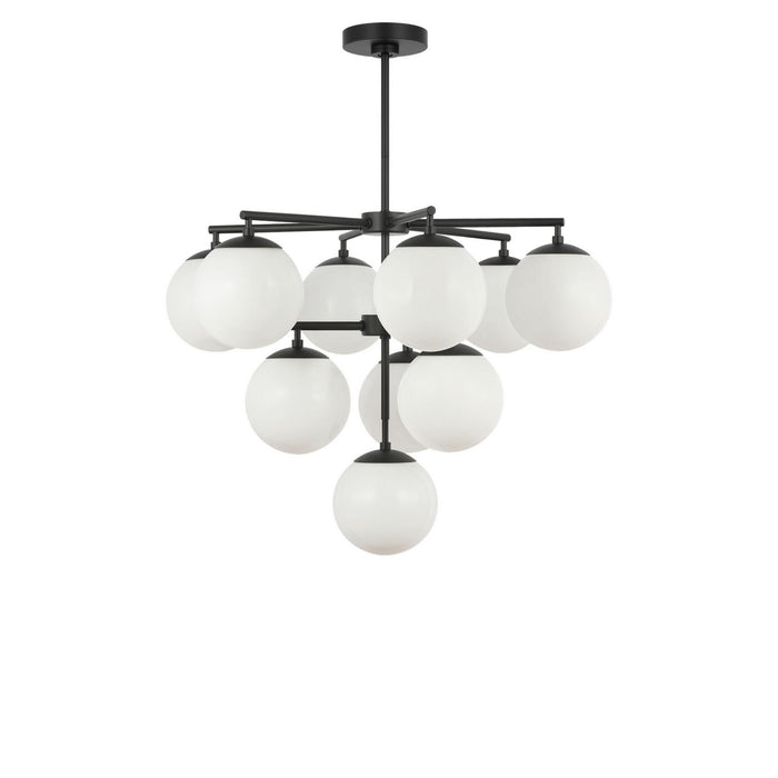 Generation Lighting - GLC18010MBKE - Ten Light Chandelier - Nube - Midnight Black