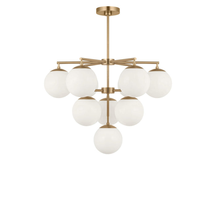 Generation Lighting - GLC18010SBE - Ten Light Chandelier - Nube - Satin Brass