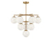Generation Lighting - GLC18010SBE - Ten Light Chandelier - Nube - Satin Brass