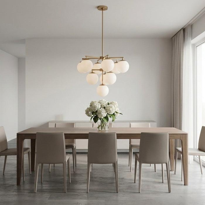 Generation Lighting - GLC18010SBE - Ten Light Chandelier - Nube - Satin Brass