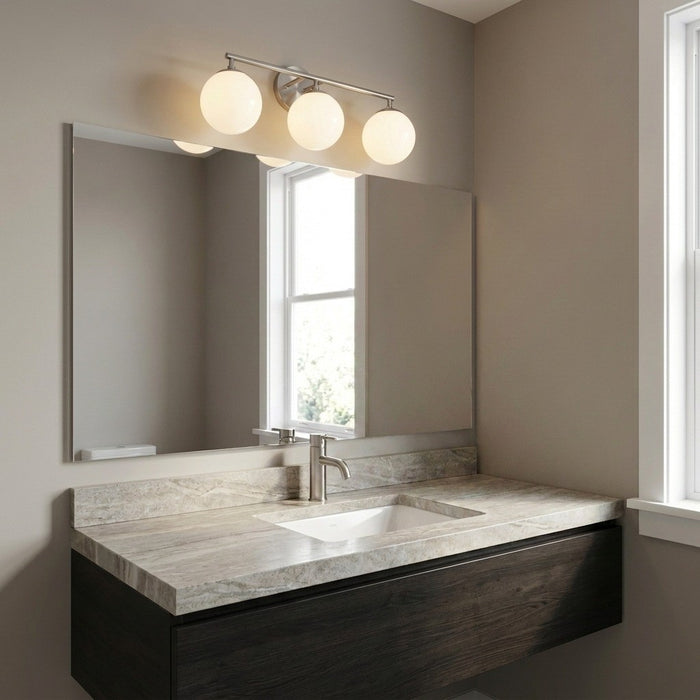 Generation Lighting - GLV1853BN - Three Light Vanity - Nube - Brushed Nickel