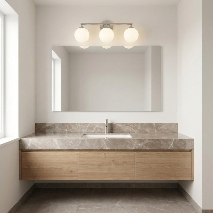 Generation Lighting - GLV1853BNE - Three Light Vanity - Nube - Brushed Nickel