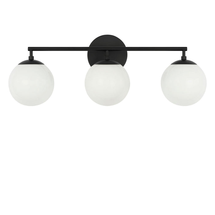 Generation Lighting - GLV1853MBK - Three Light Vanity - Nube - Midnight Black