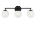 Generation Lighting - GLV1853MBK - Three Light Vanity - Nube - Midnight Black