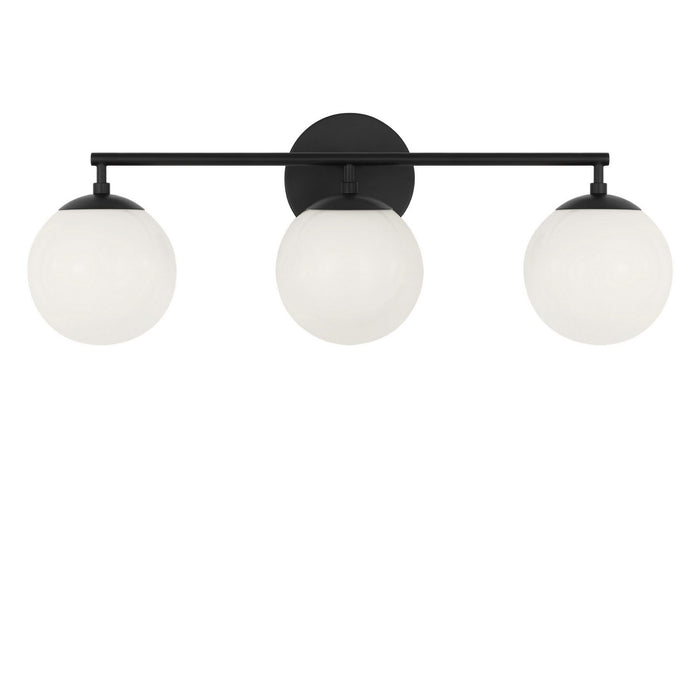 Generation Lighting - GLV1853MBK - Three Light Vanity - Nube - Midnight Black
