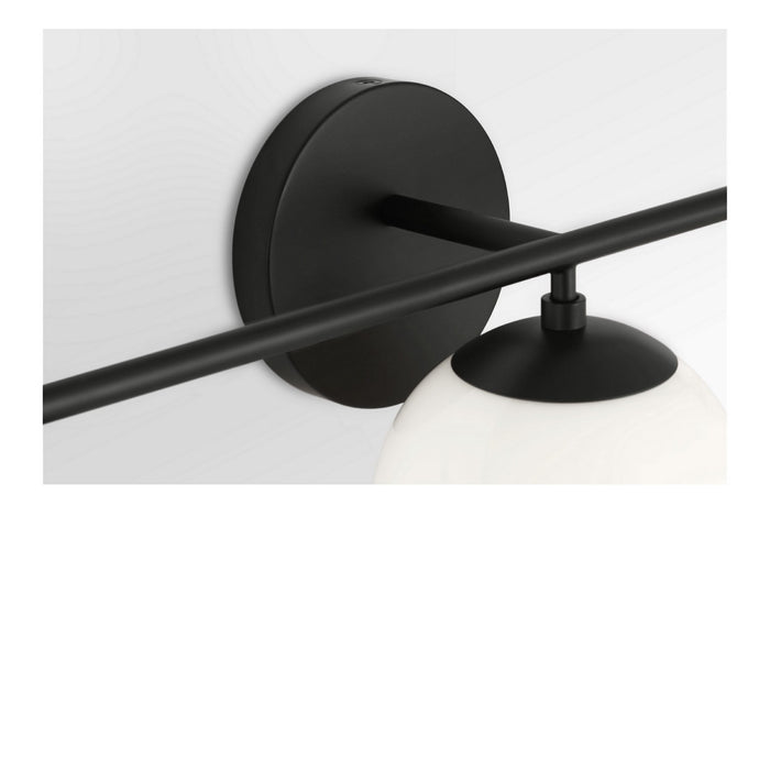 Generation Lighting - GLV1853MBKE - Three Light Vanity - Nube - Midnight Black