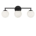 Generation Lighting - GLV1853MBKE - Three Light Vanity - Nube - Midnight Black