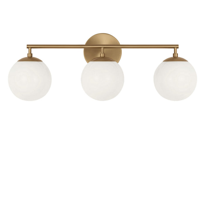 Generation Lighting - GLV1853SB - Three Light Vanity - Nube - Satin Brass