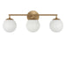 Generation Lighting - GLV1853SBE - Three Light Vanity - Nube - Satin Brass