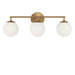 Generation Lighting - GLV1853SBE - Three Light Vanity - Nube - Satin Brass