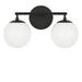 Generation Lighting - GLV1842MBK - Two Light Vanity - Nube - Midnight Black