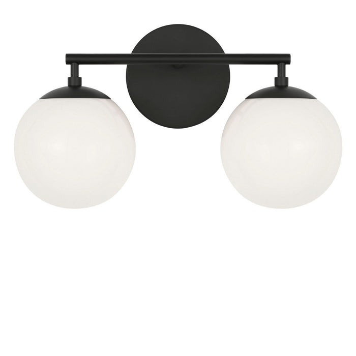 Generation Lighting - GLV1842MBK - Two Light Vanity - Nube - Midnight Black