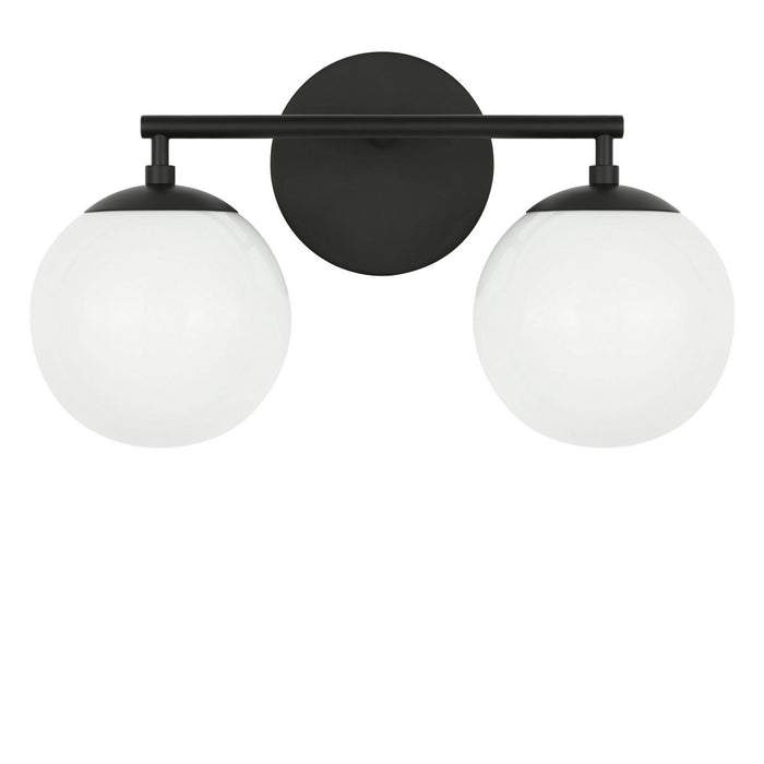 Generation Lighting - GLV1842MBKE - Two Light Vanity - Nube - Midnight Black