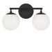 Generation Lighting - GLV1842MBKE - Two Light Vanity - Nube - Midnight Black