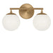 Generation Lighting - GLV1842SB - Two Light Vanity - Nube - Satin Brass