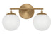 Generation Lighting - GLV1842SBE - Two Light Vanity - Nube - Satin Brass