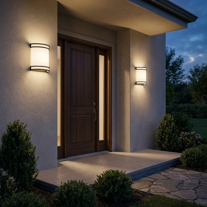Generation Lighting - GLO2161MBK - LED Outdoor Wall Lantern - Ravel - Midnight Black